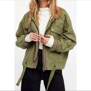 Free People Flight Line Bomber Jacket